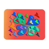 カラフルハート マグネット (横)