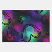 カラフルハート ラッピングペーパーシート (正面)