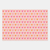 カラフルハート ラッピングペーパーシート (正面3)