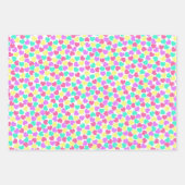 カラフルハート ラッピングペーパーシート (正面)
