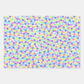 カラフルハート ラッピングペーパーシート (正面3)