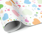 カラフルハート ラッピングペーパー (ロールコーナー)