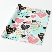 カラフルハート ラッピングペーパー (アンロールド)