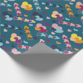 カラフルハート ラッピングペーパー (角)