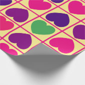 カラフルハート ラッピングペーパー (角)