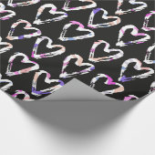 カラフルハート ラッピングペーパー (角)