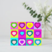 カラフルハート，ラブポストカード ポストカード (スタンド正面)