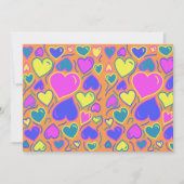 カラフルハート 招待状 (正面)