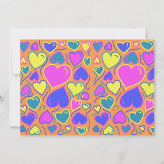 カラフルハート 招待状 (正面)