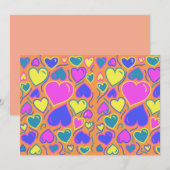 カラフルハート 招待状 (正面/裏面)