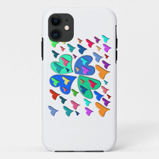 カラフルハート Case-Mate iPhoneケース (裏面)