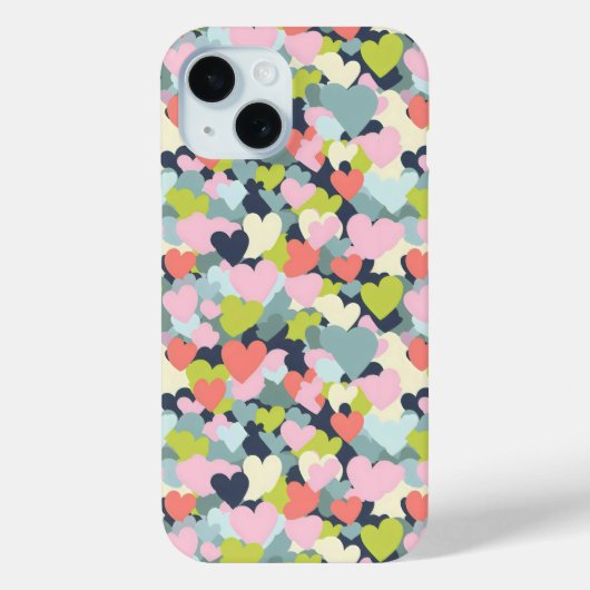 カラフルハート Case-Mate iPhoneケース (裏面)