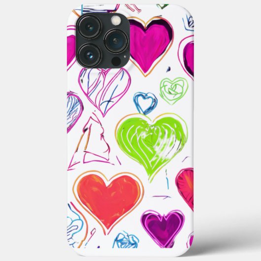カラフルハート Case-Mate iPhoneケース (裏面)