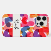 カラフルハート iPhoneケース (裏面横)