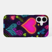 カラフルハート iPhone 16ケース (裏面横)