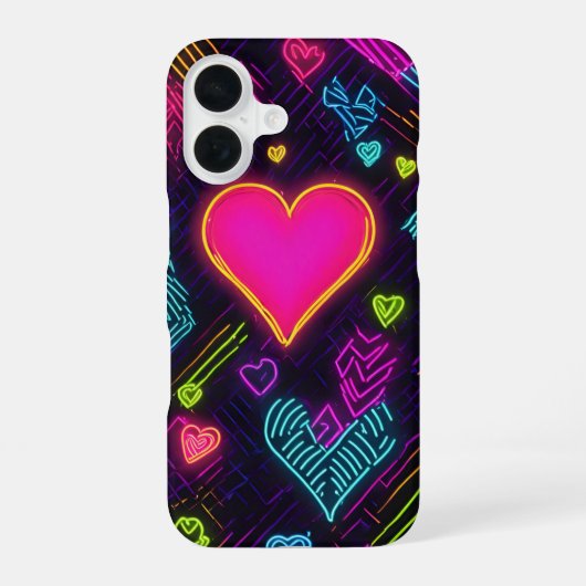 カラフルハート iPhone 16ケース (裏面)