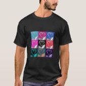 カラフルハート Tシャツ (正面)