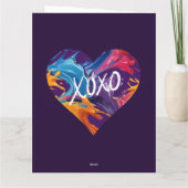 カラフルハート XOXO-パープル カード (裏面)
