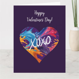 カラフルハート XOXO-パープル カード