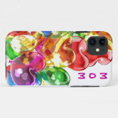 カラフルハートiPhoneケース Case-Mate iPhoneケース (裏面(横))