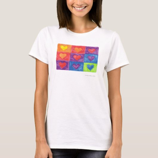 カラフルハートTシャツ Tシャツ (正面)