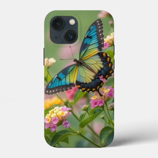 カラフルバタフライタフApple iPhone 13 miniケース Case-Mate iPhoneケース (裏面)