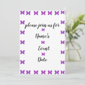 カラフルバタフライパーティーANYイベント招待状 招待状 (スタンド正面)