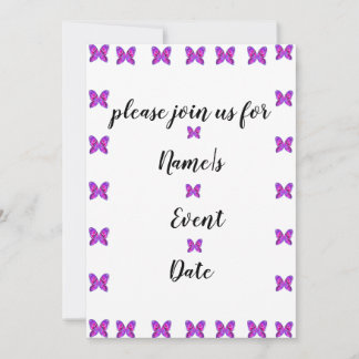 カラフルバタフライパーティーANYイベント招待状 招待状