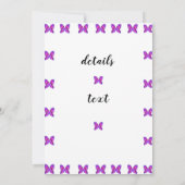 カラフルバタフライパーティーANYイベント招待状 招待状 (裏面)