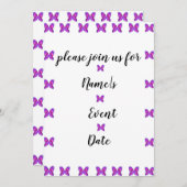 カラフルバタフライパーティーANYイベント招待状 招待状 (正面/裏面)