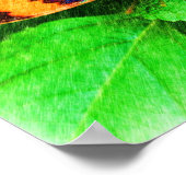 カラフルバタフライペンシル自然アート ポスター (角)