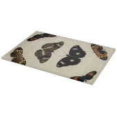 カラフルバタフライメドレオンクリーム背景 カッティングボード (角)