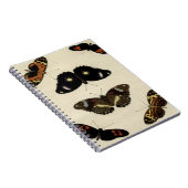 カラフルバタフライメドレオンクリーム背景 ノートブック (右側)