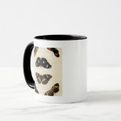 カラフルバタフライメドレオンクリーム背景 マグカップ (正面左)