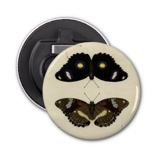 カラフルバタフライメドレオンクリーム背景 栓抜き (正面)