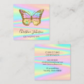 カラフルバタフライロゴスクエアビジネスカード スクエア名刺 (正面/裏面)