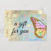 カラフルバタフライ商品券 (正面/裏面)