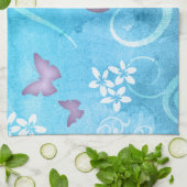 カラフルバタフライ絵画ウォーター キッチンタオル (折り畳み)