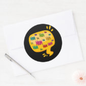 カラフルバブル付きマ考えマー ラウンドシール (封筒)