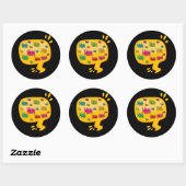 カラフルバブル付きマ考えマー ラウンドシール (シート)