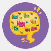 カラフルバブル付きマ考えマー ラウンドシール (正面)