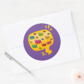 カラフルバブル付きマ考えマー ラウンドシール (封筒)