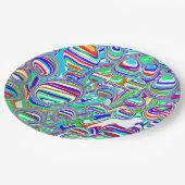 カラフルバブル抽象芸術デジタルアート ペーパープレート (アングル)