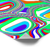 カラフルバブル抽象芸術デジタルアート ポスター (角)