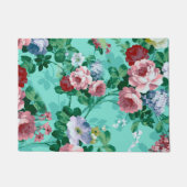 カラフルバラと花 ドアマット (正面)