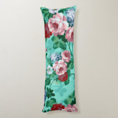 カラフルバラと花 ボディピロー (裏面 (縦))