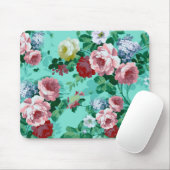 カラフルバラと花 マウスパッド (マウス)