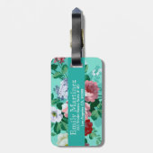 カラフルバラと花 ラゲッジタグ (裏面縦)