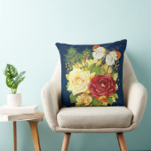 カラフルバラと蝶の庭 クッション (椅子)