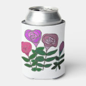 カラフルバラデザイン 缶クーラー (缶正面)